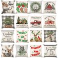 thumbnail image 4 of Funda de cojín de 45 cm con texto en inglés "Merry Christmas" para almohada, decoración navideña de 2023 para el hogar, decoración de Año Nuevo 2024, Noel, 4 of 5