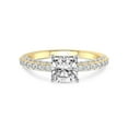 thumbnail image 3 of 4 Carat IGI Certified Cushion Shape Lab Grown Diamond Engagement Ring | 14K Yellow Gold |Atria Secret Double Halo Diamond Ring | FG-VS1-VS2 Quality Friendly Diamonds, 3 of 4
