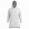thumbnail image 3 of Ruyang Oversized Hoodie Dress for Girls Long Hooded Sweatshirt Dress Pocket Side Split Warm Casual Cozy Pullover Sweaters, 3 of 9