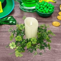 AZXY St Patricks Day Decorations,Saint Patricks Day Wreaths,Small Wreath Delighted Irish Shamrock Decoration for Table Decor
