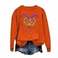 thumbnail image 6 of Zedker 2026 Mardi Gras Shirts for Women New Orleans Carnival Sweatshirt Long Sleeve Trendy Spring Holiday Crewneck Shirts, 6 of 7