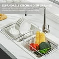 thumbnail image 4 of LEEYNEER Dish Drainer Expandable Dish Drying Rack Kitchen Stainless Steel Sink Dish Rack Over Sink Dish Rack Shelf, 4 of 8