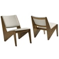 thumbnail image 5 of Modway Rylina Vegan Leather Accent ChairsSet of 2 in Weathered Oak Stone, 5 of 10