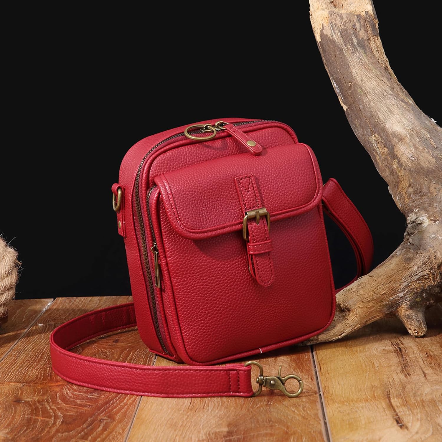 Leather Crossbody Bags for Women Anti-Theft Vegan Purse with Card Slots, Travel Shoulder Bag, Waterproof Crossbody Purse