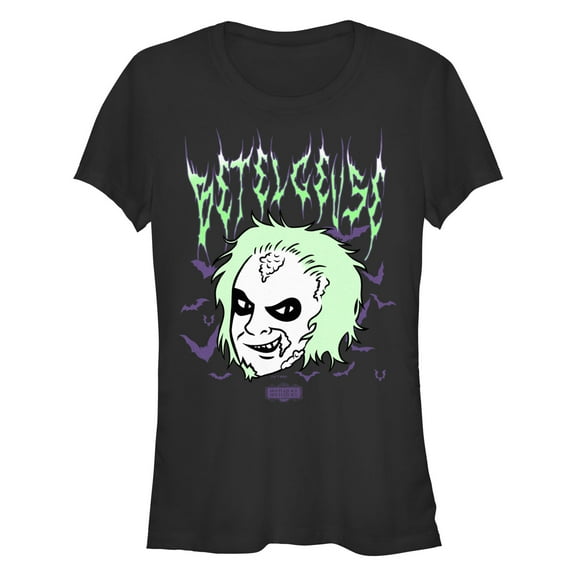 Junior's Beetlejuice Beetlejuice Cartoon Face  Graphic T-Shirt