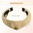 thumbnail image 5 of Unique Bargains 2 Pcs Women' Wide Knotted Headband Khaki Beige 1.97" Wide Classic Casual Style Headband for Women Girl, 5 of 7