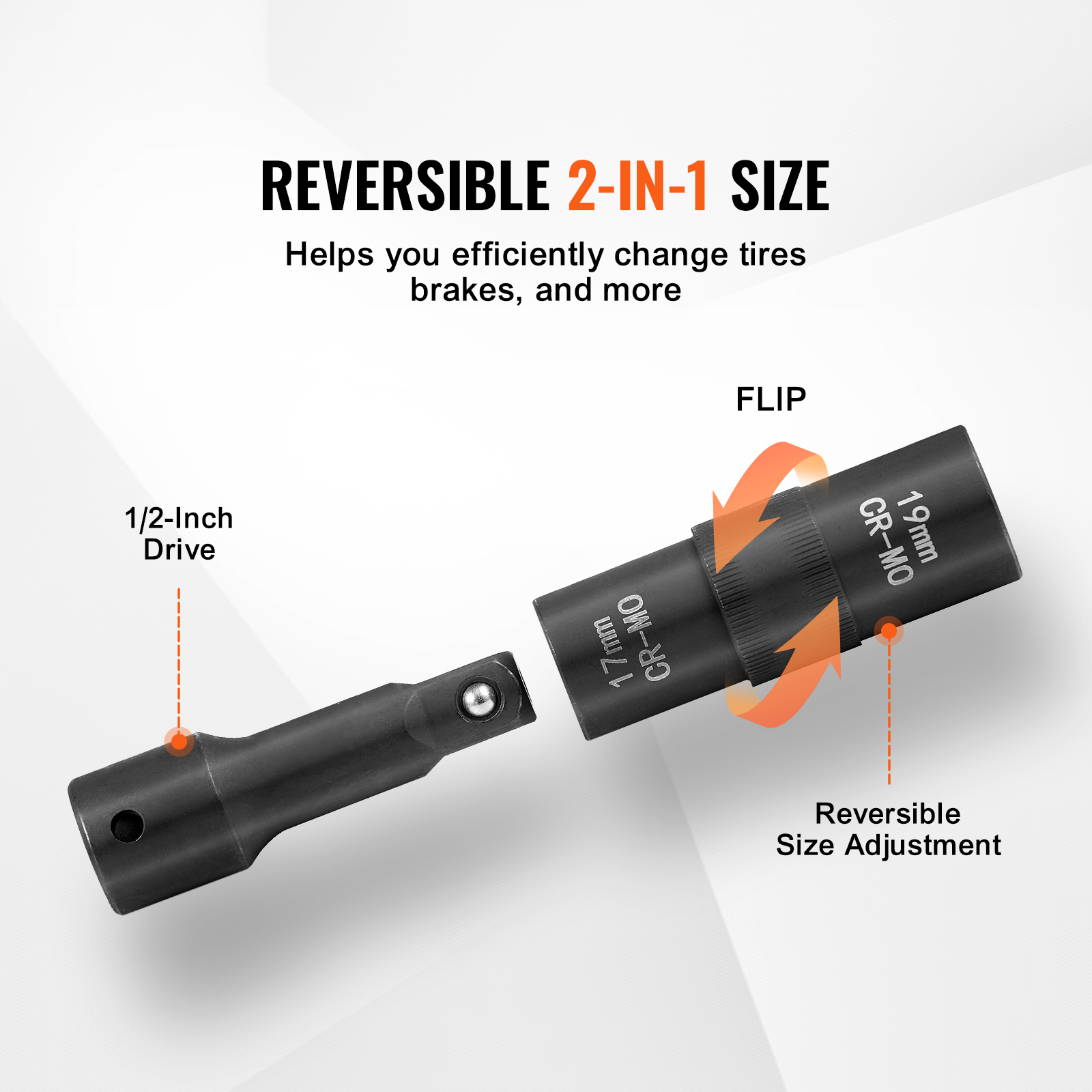 KFFKFF Impact Socket Set 1/2" Drive Metric and SAE photo 2