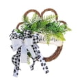 thumbnail image 2 of YOHAVEN Dry Branch Dog Paw Wreath, All Season Front Door Hanging Decoration, Beige Deco Mesh Bow Pet Lover Porch Entry Way Holiday Home Decor, 2 of 9