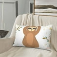 thumbnail image 5 of Pofeuu Cute Sloth In Yoga Pose Tree Print Polyester Microfiber Plush Pillowcases, Super Soft and Cozy Pillow Case Covers with Envelop Closure（Pillow core not included）-20"x30", 5 of 6