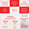 Halal Fish Oil 2000mg Halal Omega 3, 50 Servings, 100 Softgels