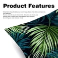 thumbnail image 2 of Tropical Jungle Palm Leaves Luxurious Velvet Decorative Throw Pillow Covers - Set of 2, Unique Patterns, 16x16, 18x18, 20x20 Inches for Home Decor & Gifts, 2 of 6