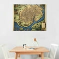 thumbnail image 2 of Nawypu  Map of Iceland with Sea Monsters 1585 Canvas Art Print Stretched Wall Decor, 2 of 4