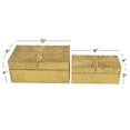 thumbnail image 3 of CosmoLiving by Cosmopolitan Starburst Carved Storage Gold Wood Decorative Box, 2 Count, 3 of 10