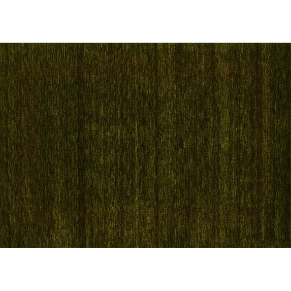Ahgly Company Machine Washable Indoor Rectangle Abstract Yellow Contemporary Area Rugs, 5' x 8'