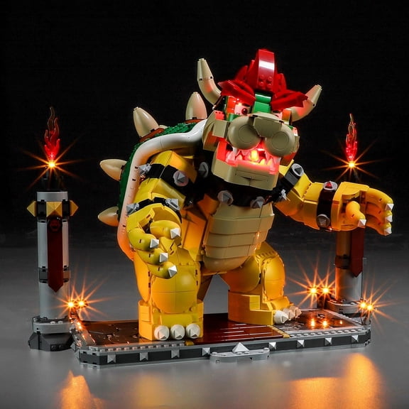 LED Light Kit for Lego 71411 The Mighty Bowser Set, Compatible with Lego 71411 Building Blocks Model(Not Include Blocks Set)