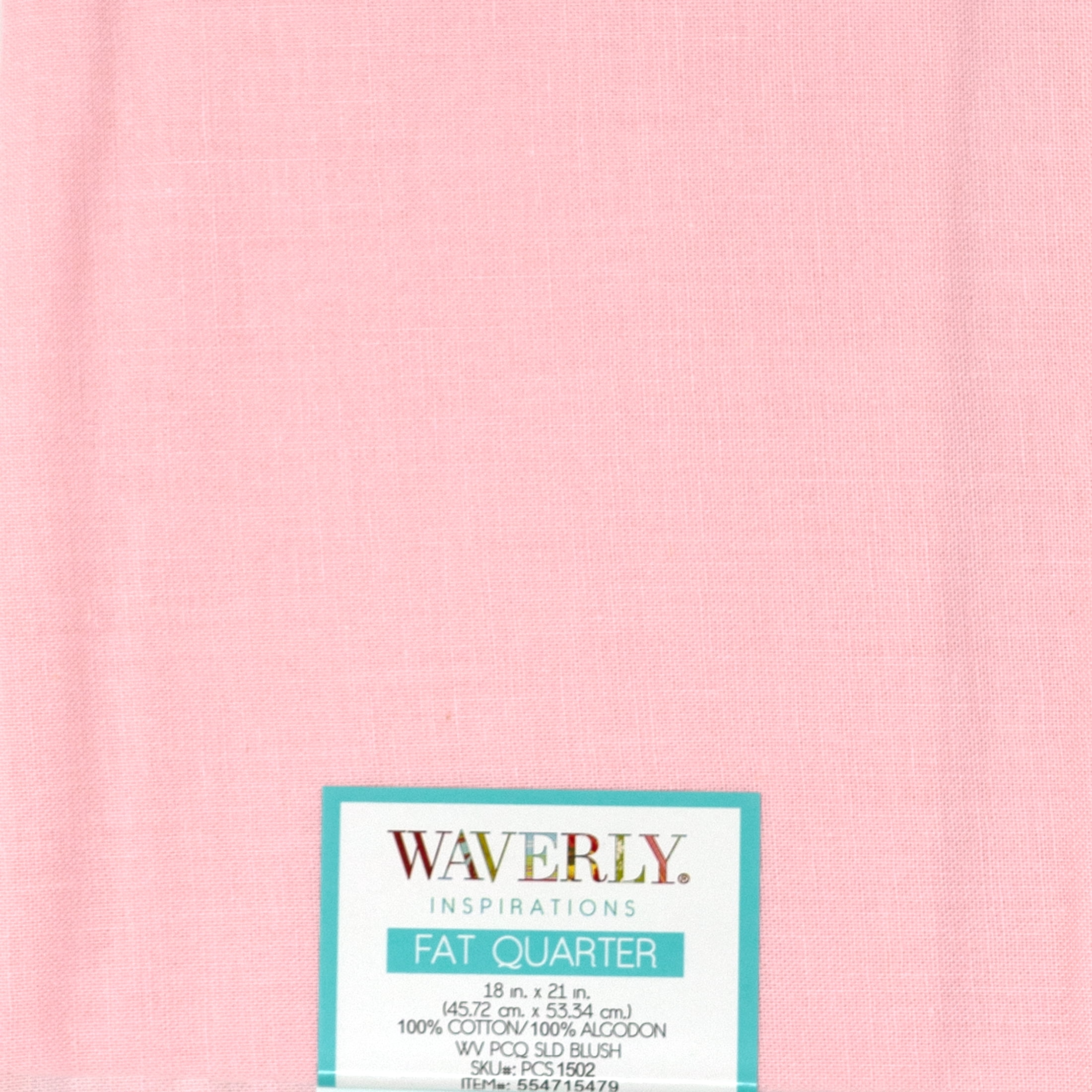 (3 pack) Waverly Inspirations 100% Cotton 18" x 21" Solid Blush Color Pre-cut Fat Quarter, 1 Each
