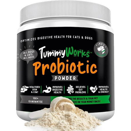 UPC: 0646437735018 | TummyWorks Probiotic Powder for Dogs & Cats. Relieves Diarrhea  Upset Stomach  Gas & Bad Breath  Itching  Allergies & Yeast Infections. Supplement with Digestive Enzymes & Prebiotics. Made in USA