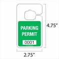 thumbnail image 3 of 100 Pack Green Rear View Mirror Parking Permits - 2.75"x4.75" - Numbered Hang Tags - Sequentially Numbered - Durable - Reusable - Parking Passes - Rydin, 3 of 8