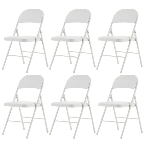 UBesGoo Set of 6 Padded Folding Chair Portable Dining Chairs Heavy Duty