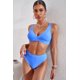 thumbnail image 2 of ABPHQTO Conjunto de bikini sexy con textura acanalada lisa azul cielo para mujer, 2 of 5