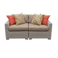 thumbnail image 1 of Coast 2 Piece Outdoor Wicker Patio Furniture Set in Wheat, 1 of 2