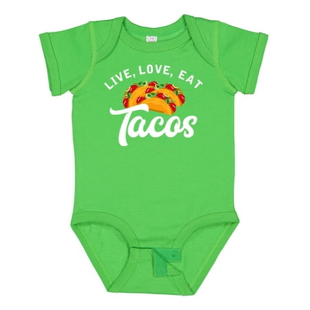 

Inktastic Live Love Tacos H Gift Baby Boy or Baby Girl Bodysuit