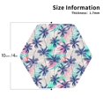 thumbnail image 2 of Pofeuu Palm Leaves Print Coasters for Drinks, 4Pack PU Leather Coasters, Bar Drink Coasters for Tabletop Protection, Furniture from Damage-Hexagon, 2 of 6