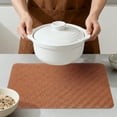 thumbnail image 4 of Unique Bargains 6Pcs Faux Leather Rectangle Placemats Brown 17.7x11.8inch, 4 of 6