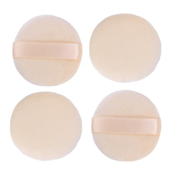 4 Uds., Cosmético profesional, redondo, algodón, polvo suelto, esponja suave, herramienta de maquillaje para base facial, 60mm