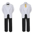 thumbnail image 2 of 5-7pc Formal Black White Suit Set Yellow Bow Necktie Vest Boy Baby Sm-20 Teen, 2 of 3