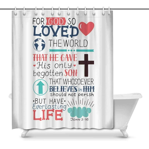 MKHERT Christian Bible Verse John 316 So Loved The World House Decor