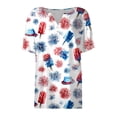 thumbnail image 4 of UngA Women's 250th Anniversary USA of Freedom Shirts American Flag Graphic Womens T-Shirts (Sky Blue,S), 4 of 4