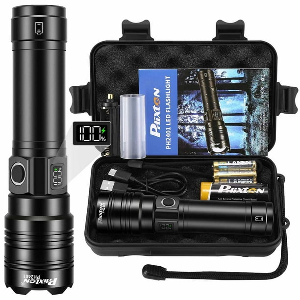 Linterna PHIXTON PH2401 recargable de 100000 lm con alcance de 1000 m