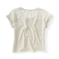 thumbnail image 2 of Aeropostale Womens Lace Back Cropped Graphic T-Shirt, Beige, Juniors, X-Large, 2 of 2