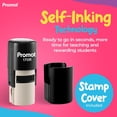 thumbnail image 4 of Promot Round Teacher Self-Inking Stamp for Grading & Feedback (Smiley Blue), 4 of 7