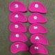 thumbnail image 5 of Juego de 10 fundas para cabezas de hierro para palos de golf, funda protectora para cabezas. Rojo, 5 of 8