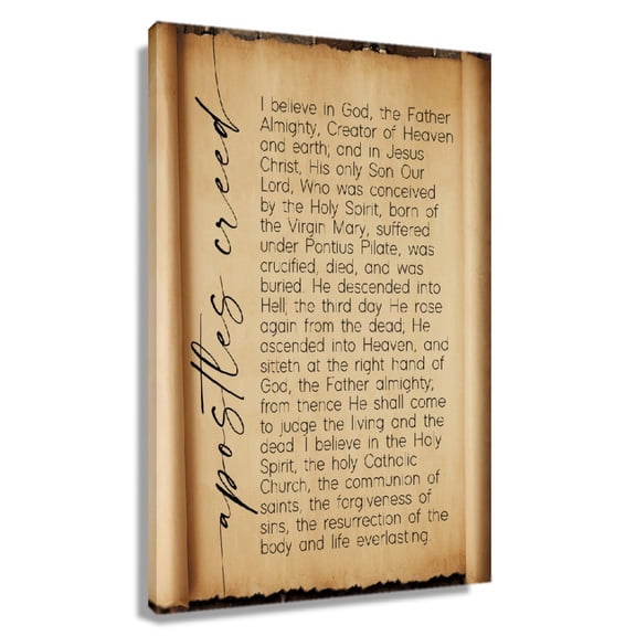 Apostles Creed Bible Verse Wall Art Vintage Scripture Posters Poster Decoration Canvas Pictures Modern Paintings Wall Prints Artwork for Bathroom