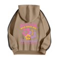 thumbnail image 4 of UngA Womens Zip Up Hoodies Long Sleeve Fall Lightweight Hooded Sweatshirt Oversized Fleece Jacket With Pockets Khaki,M, 4 of 5