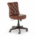 thumbnail image 2 of Bush Furniture Saratoga Mid Back Tufted Office Chair in Harvest Cherry Leather, 2 of 3