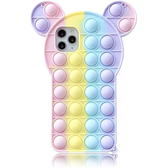 IBAOLEA Pop It Phone Case (Mickey) - Fidget Pop It Bubble Wrap Phone Case for Your Mobile Phone - Bubble Popper Cell Phone Covers - Pop It Case - Compatible with Apple iPhone 11 Pro Max Mickey