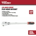 thumbnail image 2 of Hyper Tough 3/8-inch Drive 14-inch Flex-Head Ratchet, 2 of 11