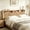 Natural-with shelves, variant on HMstone Queen Size Boho Headboard Only, Modern Fluted Wall-Mounted Head Board with Lighting, Wood Bed Headboard Stylish Bedroom Decor, Natural