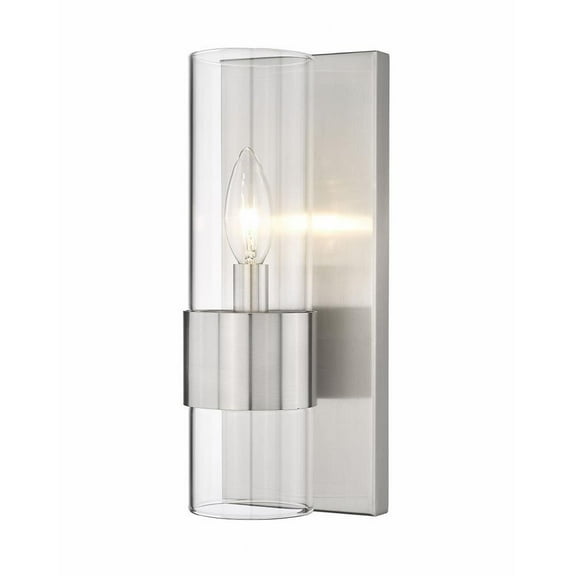 1 Light Wall Sconce in Modern Style-12 inches Tall and 4.75 inches Wide-Brushed Nickel Finish Bailey Street Home 372-Bel-4973440