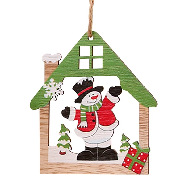 XWSHYW Adornos Colgantes Colgante de Árbol de Navidad Hueco de Madera