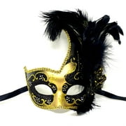 Women Lady Girls Costume Venetian Feather Mask Masquerade Mask Halloween Mardi Gras Cosplay Wedding Party