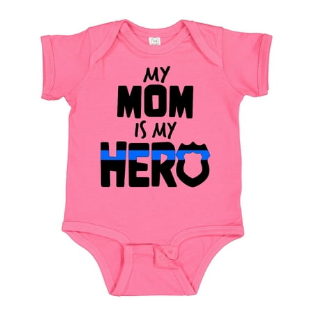 

Inktastic My Mom is My Hero Police Officer Family Gift Baby Boy or Baby Girl Bodysuit