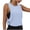 Light Blue, variant on Wide Strap Tanks Top for Women Open Side Crop Striped Print Loose Blouse Summer Athletic Running Camisole Brown XL