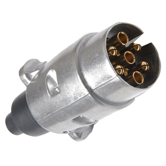 Clispeed Silver 7 Pin Trailer Connector Plug for Trailer Truck Accessories