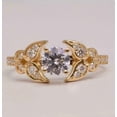 thumbnail image 3 of Silver & Stone Jewels 2.50 Ct Round Cubic Zirconia Wedding Bridal Ring Set 14k Yellow Gold Plated, 3 of 4