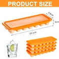 thumbnail image 2 of Inicio Productos Bandejas de cubitos de hielo de plástico para congelador, 14 cubitos de hielo de tamaño clásico por bandeja con diseño de fácil liberación (4 piezas), 2 of 7